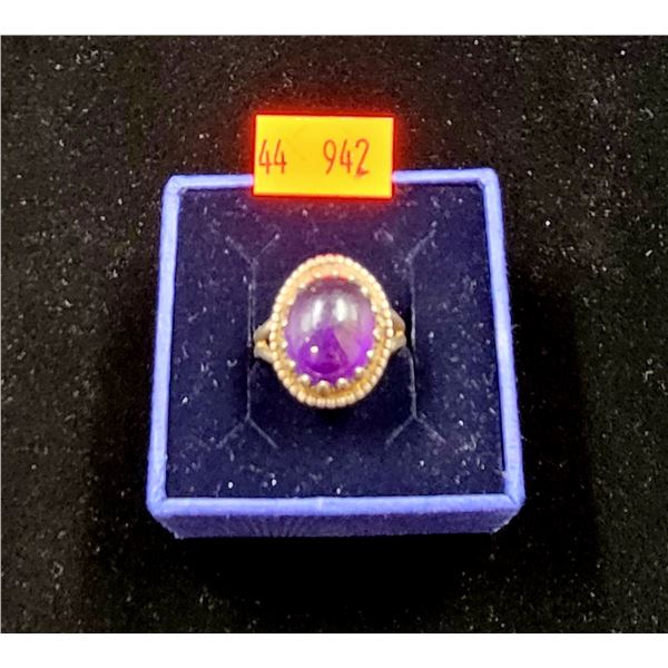 Sterling Silver Ring w/ Purple Stone