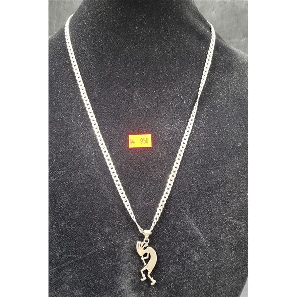 Sterling Silver Necklace w/ Musician Pendant