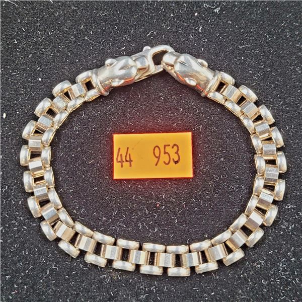 Sterling Silver Bracelet w/ Lion Head Clasp