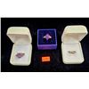 Image 1 : Sterling Silver Rings w/ Purple & Pink Stones