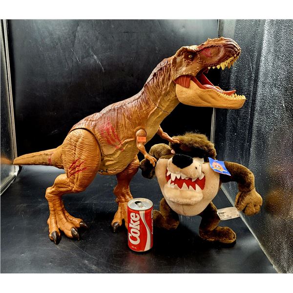 Large Dinosaur Toy & Tasmanian Devil Plush