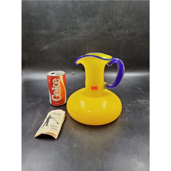 John Phillips Blown Glass Pitcher