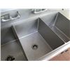 Image 8 : Boos Custom Metal 3-Basin Sink w/ Side Drainboards 108" x 30"