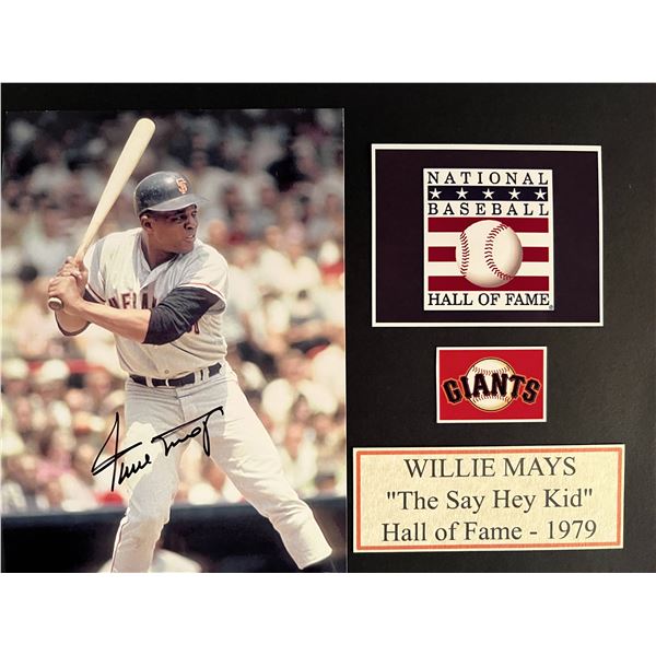 Willie Mays signed photo