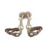 Image 1 : Crockett Silver Mounted Floral Spurs c. 1930's