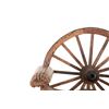 Image 2 : Authentic Wagon Wheel Wooden & Forged Iron Settee