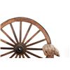 Image 3 : Authentic Wagon Wheel Wooden & Forged Iron Settee