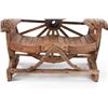 Image 4 : Authentic Wagon Wheel Wooden & Forged Iron Settee
