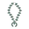 Image 1 : Navajo Petite Point Turquoise Squash Necklace