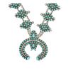 Image 2 : Navajo Petite Point Turquoise Squash Necklace