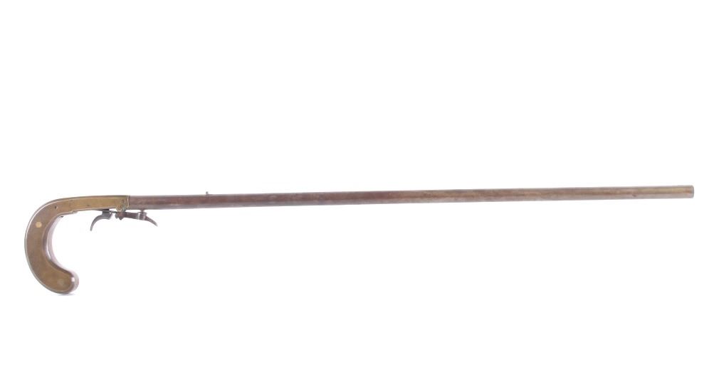 19th Century Under Hammer Percussion Cane Gun