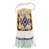 Image 1 : Ca. 1900 Apache Beaded Hide Drawstring Pouch