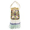 Image 2 : Ca. 1900 Apache Beaded Hide Drawstring Pouch