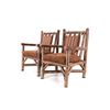 Image 8 : Marshfield Rustic Lodge Log Arm Chairs Set (2)