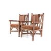 Image 8 : Marshfield Rustic Lodge Log Arm Chairs Set (2)