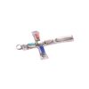Image 5 : Zuni W. Iule Silver Multistone Cross Pendant 1950-