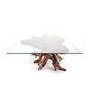 Image 8 : Live Edge Burl Dining Table w/ Butterfly Inlays