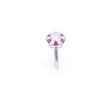 Image 8 : AIGL 14K White Gold, Natural Ruby & Diamond Ring