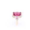 Image 8 : 14K Two Tone, Tourmaline, Sapphire & Diamond Ring
