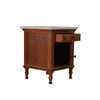 Image 5 : Solid Quarter Sawn Oak & Marble Top Lamp Table