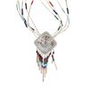 Image 4 : Zuni Sterling Silver Multistone Inlay Necklace