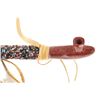 Image 6 : Northern Plains Indian Catlinite Beaded Hide Pipe