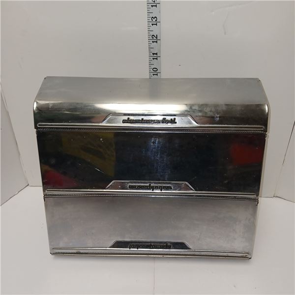Mid Century Chrome Wall Mount Or Counter Top 3 Compartment Dispenser