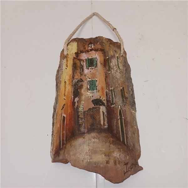 Hanging Hand Painted Antique Roof Tile