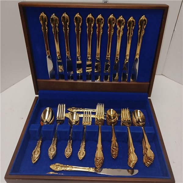 Box Of Vintage 64 Pc Estate Flatware