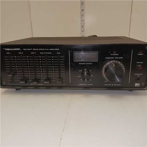 Realistic 100 Watt Amp - Tested Working