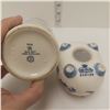 Image 5 : 2 Pc Delft Pottery Decanter And Piggy Bank
