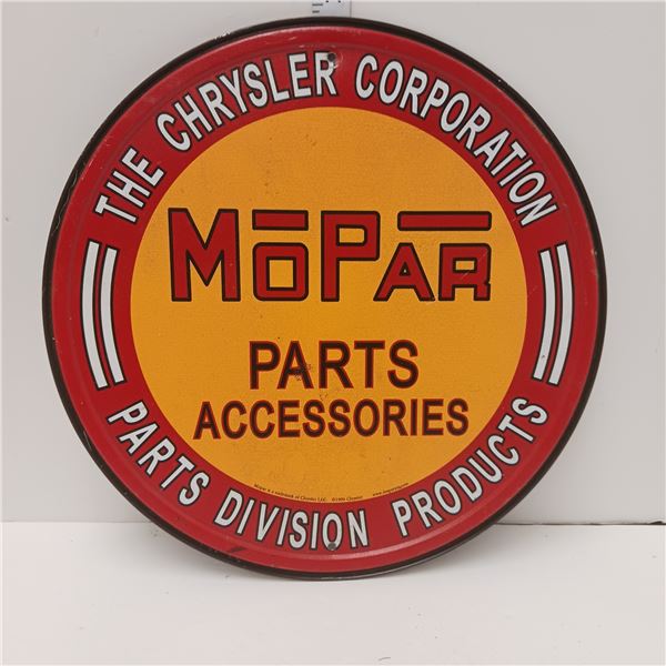 Metal Mopar Parts Accessories Sign