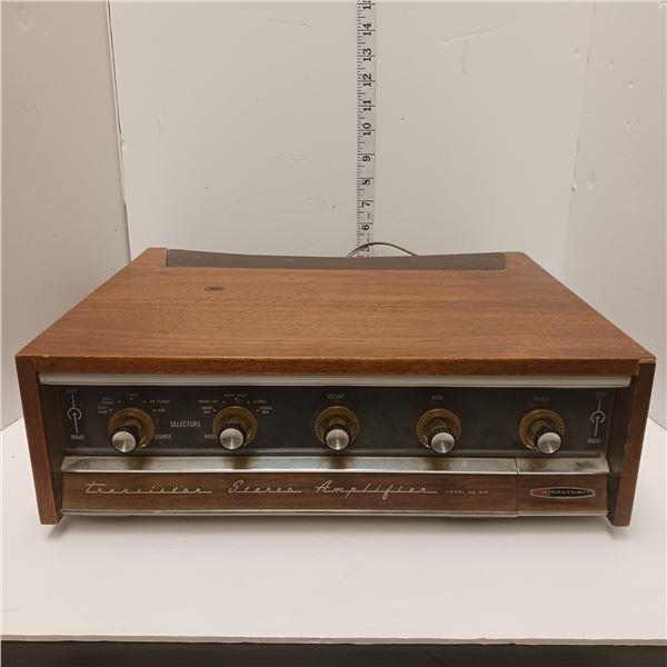 1965 Heathkit Aa 21C Transistor Stereo Amplifier. Not Tested. As Is