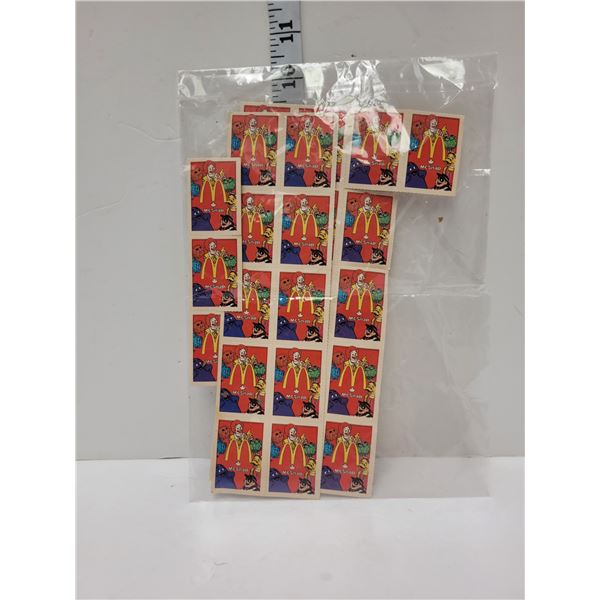 29 Vintage Mcdonalds Mcsnap  Mini Card Sheets