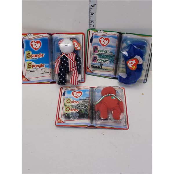 Three 2000 Ty Mcdonalds Beanie Babies In Original Packaging