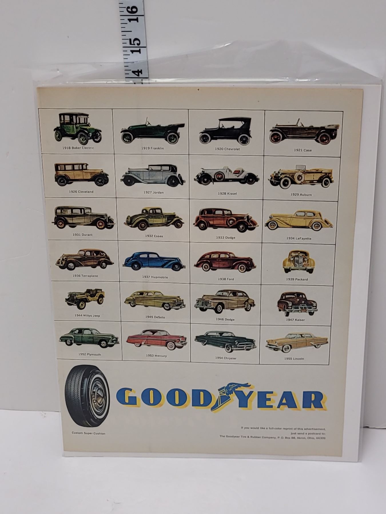 Original Vintage Goodyear Tire Advertising Ready For Framing