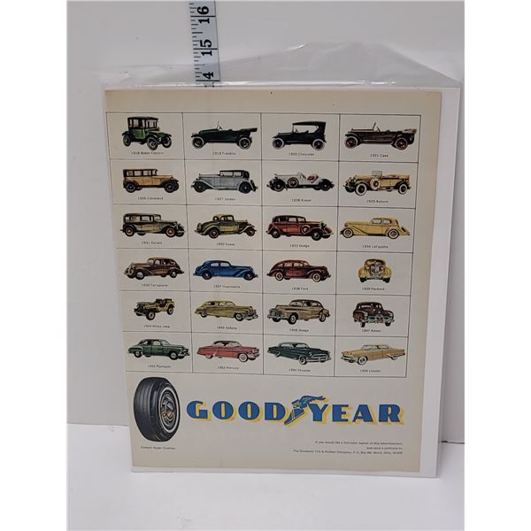 Original Vintage Goodyear Tire Advertising Ready For Framing