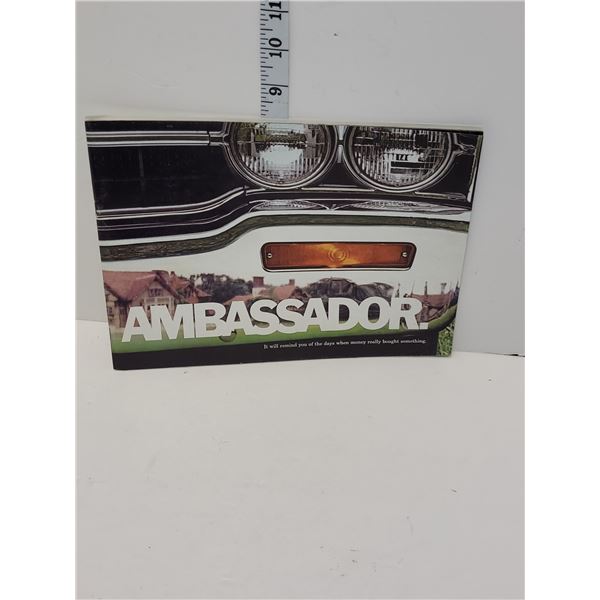 1968/69 Amc Ambassador / Amx/Javelin/Rebel/Rambler Dealer Brochure