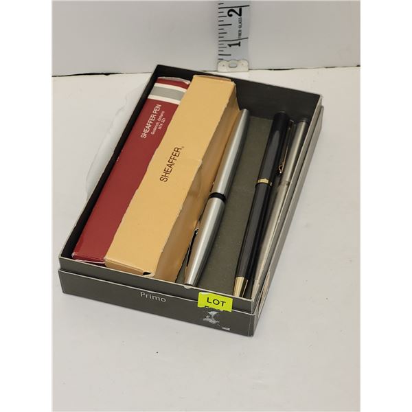 Lot of 2 Boxed Schaeffer Pens + Assorted Pens