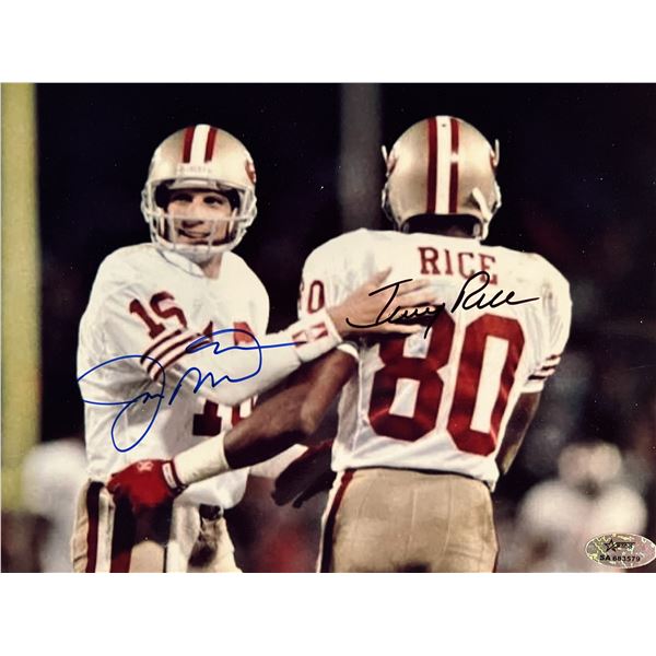SF 49ers Joe Montana Jerry Rice signed photo