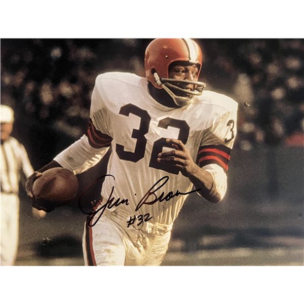 Jim Brown signed photo