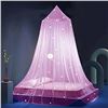 Image 1 : 1 Star/Glow-In-The-Dark Bed Canopy for Girls Rooms - Pink - Fits Full & Twin Beds - New