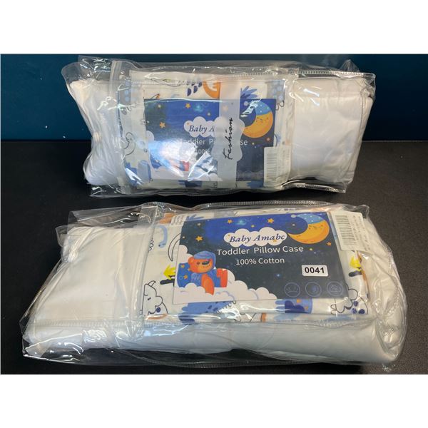 2 Toddler Pillows with Pillow Cases - 100% Cotton - Brand New