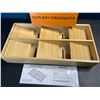 Image 2 : 1 SpaceAid Bamboo Cutlery Organizer - New
