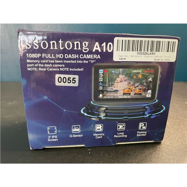 1 3-inch Screen 1080P Full HD Dash Camera - Front Dash Cam - Brand New!