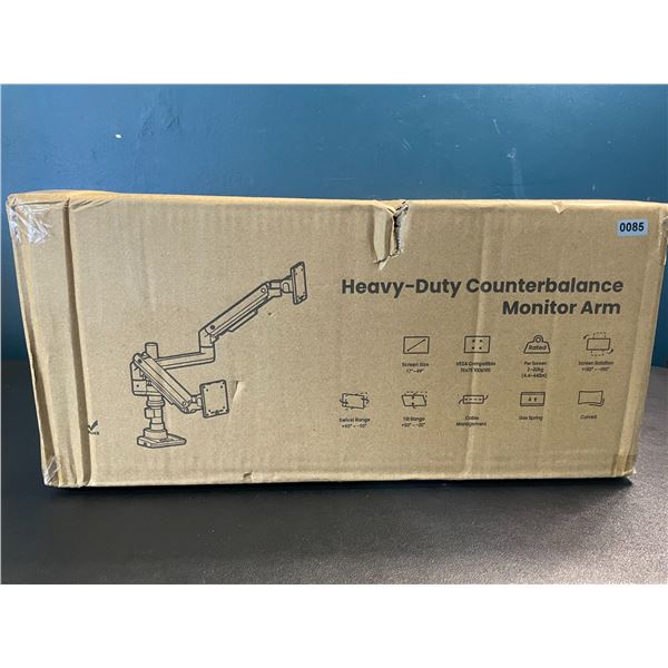 1 Heavy Duty Dual-Monitor Stand for 17-49in Screens (Up to 44lbs) - Gas Spring Dual Monitor Arm