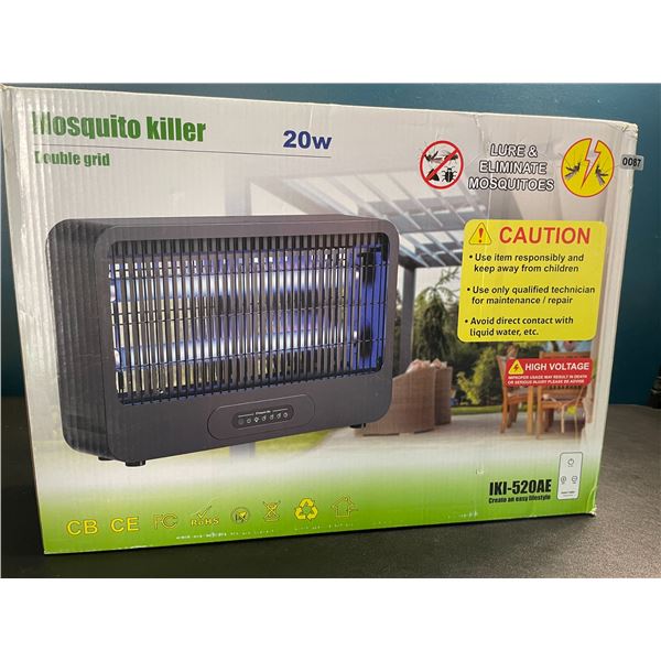 1 Double Grid 20W Electric Bug Zapper/Mosquito Killer - Attracts & Eliminates/Kills Insects - NEW!
