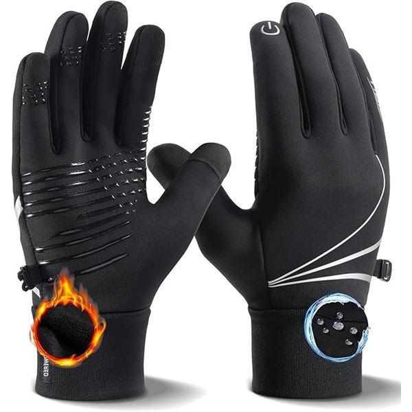 3 Pairs of Tibisi Touch-Screen Water Resistant/Windproof Anti-Slip Gloves for Outdoors - New