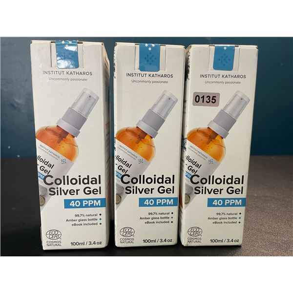 3 Boxes of Colloidal Silver Gel - 100ml/3.4oz Each - New