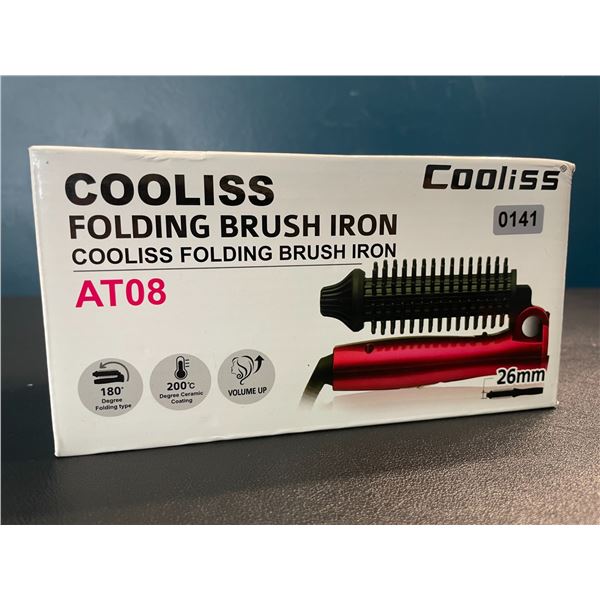 1 Cooliss Folding Brush Iron/Folding Hair Brush Styling Tool - Brand New